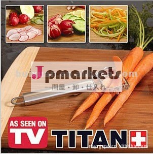 alibabaの発現は、 テレビで見られる野菜カッターピーラーステンレス鋼ピーラーからのオファーstck問屋・仕入れ・卸・卸売り