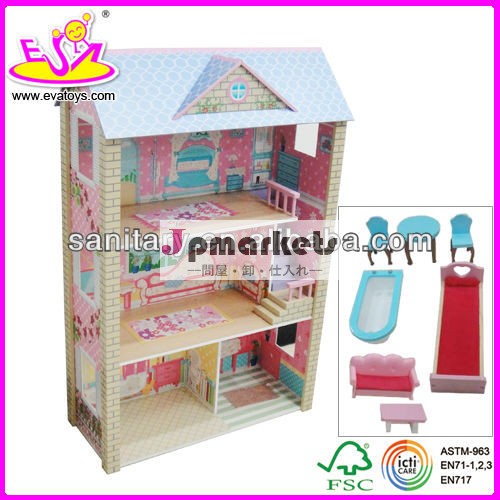 売れた人形ホット2014年木造住宅、 の子供木製高級大型品質w06a017ドールハウス人形の家問屋・仕入れ・卸・卸売り