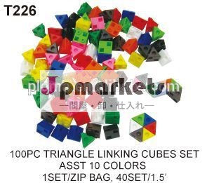 (t226) 100個の三角形をリンクするブロックが設定されます問屋・仕入れ・卸・卸売り