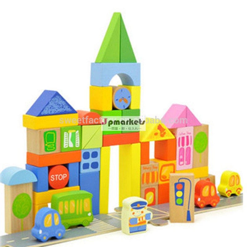 カラフルな木製ビルディングブロックセット/面白い子供のためのdiyのビルディングブロック/best価格教育棟ブロックセットのおもちゃ問屋・仕入れ・卸・卸売り