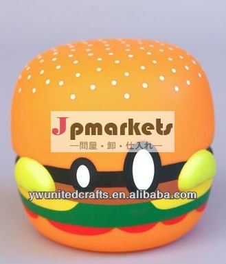 プロモーションファッション素敵& かわいいハンバーガー食品pvcビニールプラスチックコインバンクコインの銀行のマネーボックスのお金キーパーサービング問屋・仕入れ・卸・卸売り