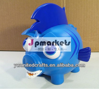プロモーションファッション素敵& かわいい漫画の動物の豚pvcビニールコイン銀行プラスチックサービングコインの銀行のマネーボックスのお金キーパー問屋・仕入れ・卸・卸売り