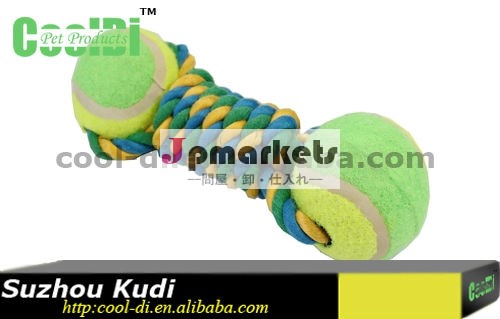 多彩なハンドメイドのテニスの綿犬のおもちゃKD0508781問屋・仕入れ・卸・卸売り