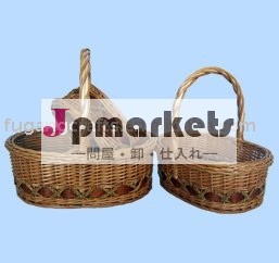 S/3古典的なショッピングバスケット柳問屋・仕入れ・卸・卸売り