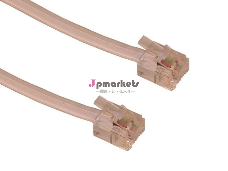 ストレートrj116p4cモジュラーフラット電話ケーブル問屋・仕入れ・卸・卸売り