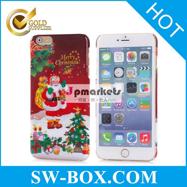 印刷されたサンタクロース、 クリスマスツリー、 クリスマスのギフトのためのハードケースi phone65.5インチプラス問屋・仕入れ・卸・卸売り