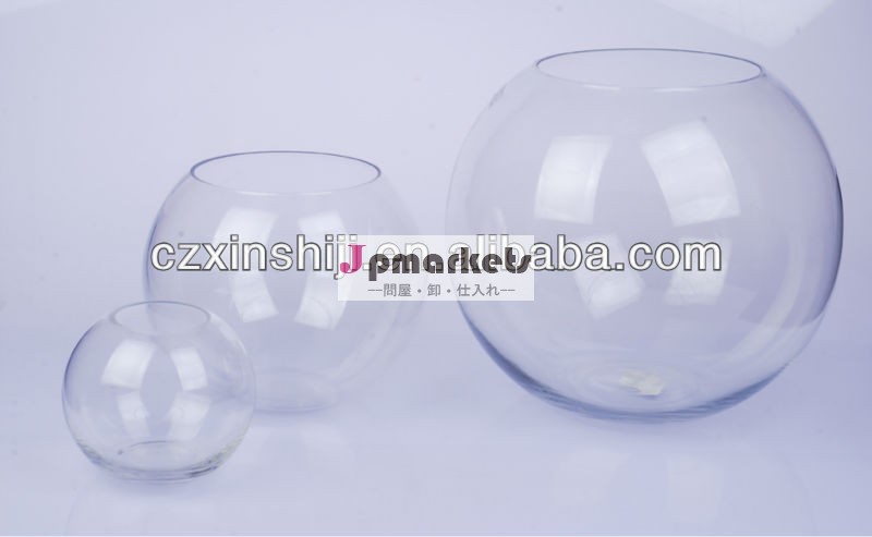 良質の丸い透明なガラスの花瓶問屋・仕入れ・卸・卸売り