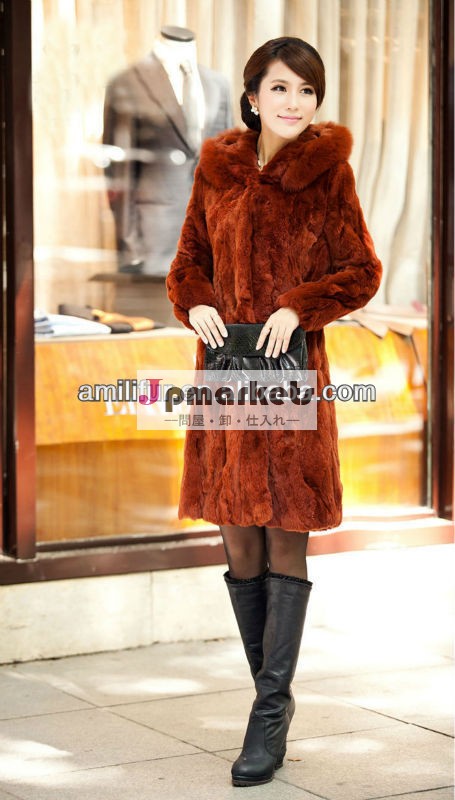 #00c072/エレガンススタイル韓国の女性の贅沢な本物のウサギの毛皮のコートジャケット問屋・仕入れ・卸・卸売り