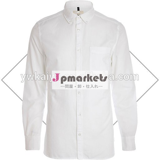 の男白い2014年モデル柔らかい襟オックスフォード古典的なシャツ問屋・仕入れ・卸・卸売り
