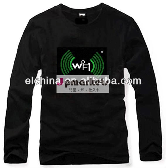 2013カスタム設計のledt- シャツ、 eltシャツ、 音楽ledt- シャツオンラインショッピング問屋・仕入れ・卸・卸売り