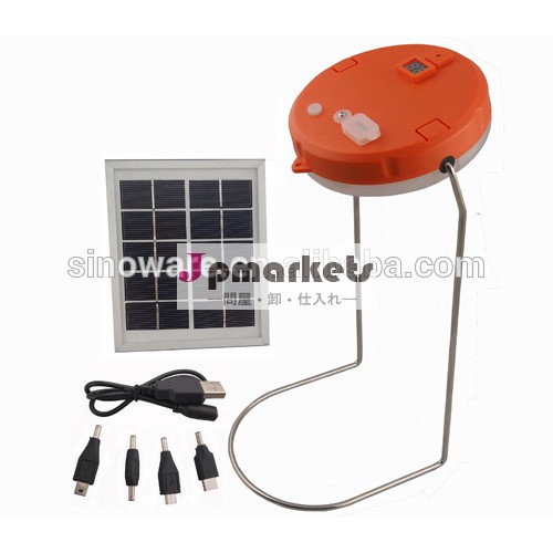 再充電可能なソーラーledランタン携帯電話の充電器付き、 4ウェイ照明、 ip65保護問屋・仕入れ・卸・卸売り