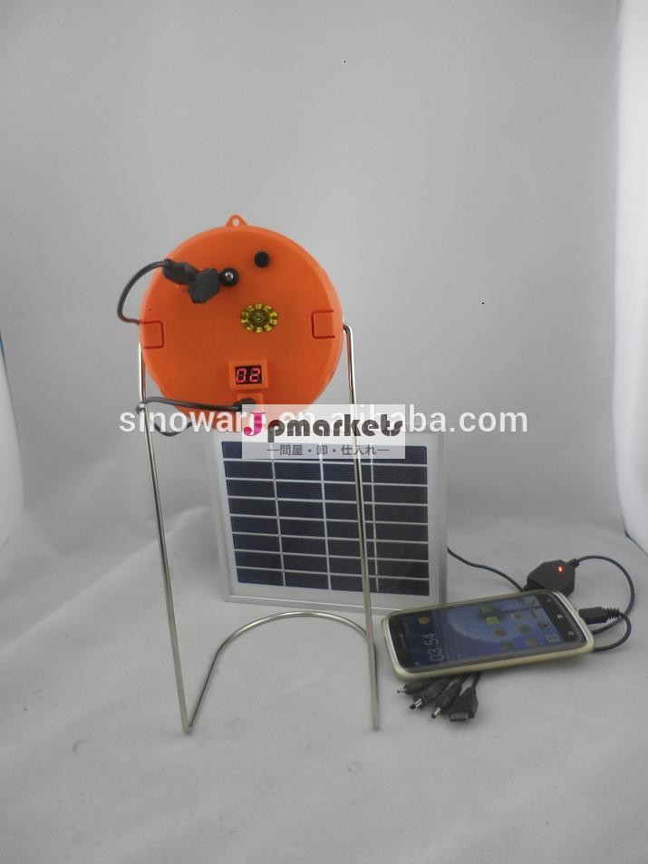 最新太陽ランプ2014年屋内と屋外の携帯電話の充電器付きソーラーランタン問屋・仕入れ・卸・卸売り
