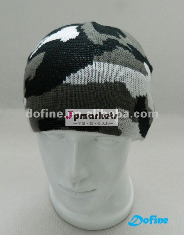 冬はcamouflagの帽子、100%のアクリル、2013新しい方法帽子を編んだ問屋・仕入れ・卸・卸売り