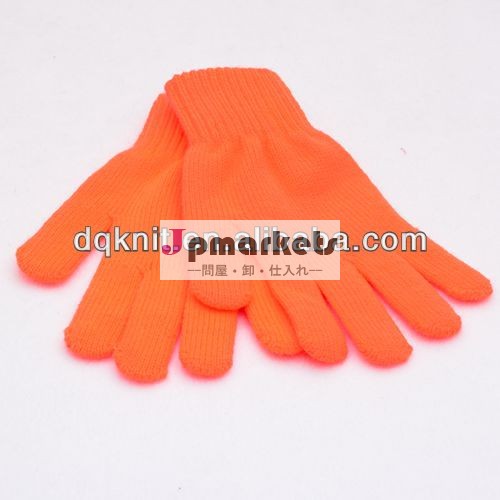 冬暖かいオレンジ2014年カシミヤ手袋を編んだ問屋・仕入れ・卸・卸売り