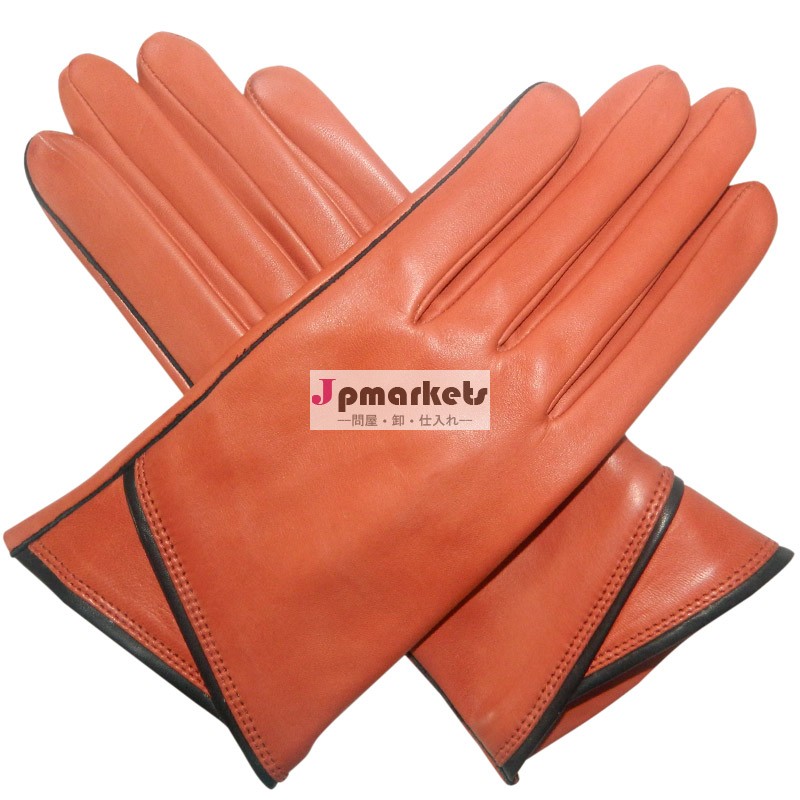 特別な高品質スポーツベンサンゴ- カラーの革手袋本物の豪華な革手袋問屋・仕入れ・卸・卸売り