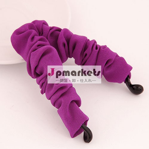 単純な単語波状リボンダックビルフォルダクリップ紫hj14052811-9韓国のファッションヘアピン問屋・仕入れ・卸・卸売り