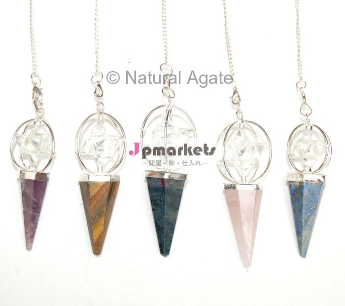 多面的なミックスの宝石とpedulumsマカバスター- サプライヤーの宝石振り子問屋・仕入れ・卸・卸売り