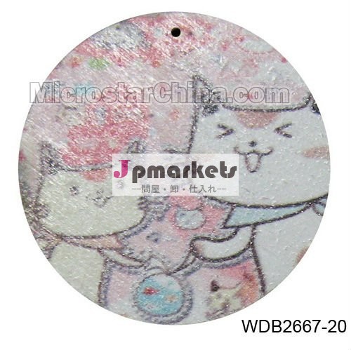 猫のパターン木製カボションフラットラウンドカラフルなパターン2011年に熱い問屋・仕入れ・卸・卸売り