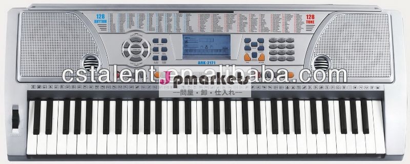 カラーシルバー61鍵卸楽器付き電子キーボード問屋・仕入れ・卸・卸売り