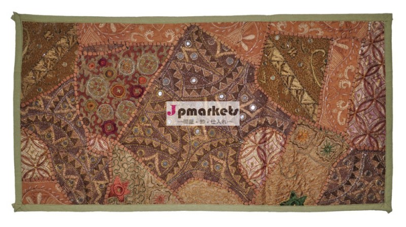 ヴィンテージインディアン芸術khambadianパッチワーク刺繍作業スパンコール作業綿壁のタペストリーを掛ける問屋・仕入れ・卸・卸売り