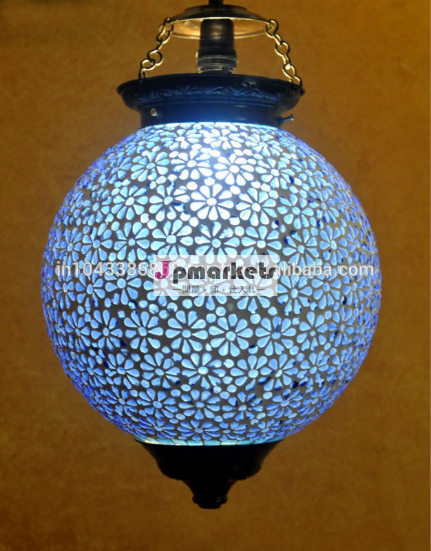 エレガントなヴィンテージ装飾的なインドのガラスの天井のランプ、 卸売業者の装飾的なガラスのペンダントランプ問屋・仕入れ・卸・卸売り