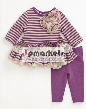 クスクス笑いpersnickety子供ムーンリメイクセット赤ちゃんの服の女の子100％綿の秋衣装マッチングフリルパンツ冬セット問屋・仕入れ・卸・卸売り