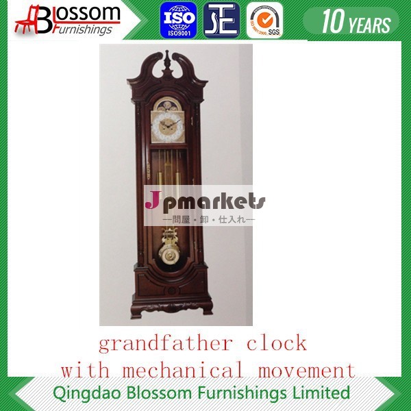 中国語固体木製アンティークの時計を立って31日機械式ムーブメントと問屋・仕入れ・卸・卸売り