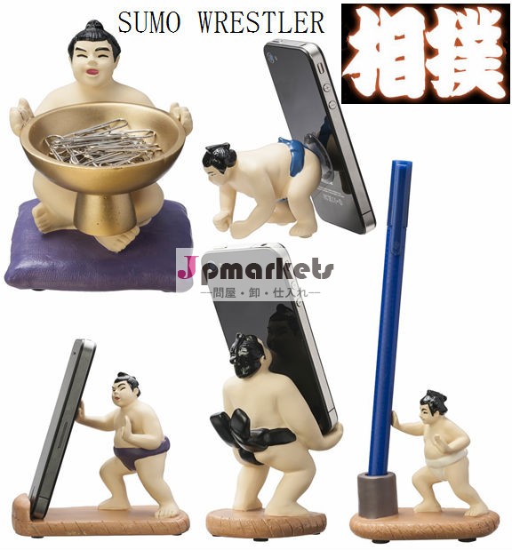 Sumo wrestler Japanese gifts wholesale items pen mobile stand問屋・仕入れ・卸・卸売り