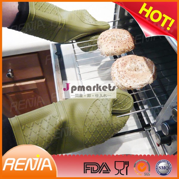 プロのオーブンミトンrenjiaシリコーン耐熱手袋をスリップシリコーンオーブン手袋問屋・仕入れ・卸・卸売り