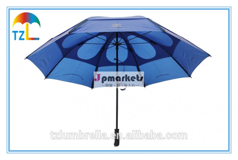 ダブルキャノピー防風のゴルフ傘、 青い30インチグラスファイバーシャフト問屋・仕入れ・卸・卸売り