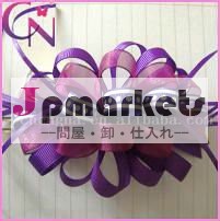 紫色のカーリーヘアーの花の弓の女の子のヘアアクセサリー( cnchf- 145)問屋・仕入れ・卸・卸売り