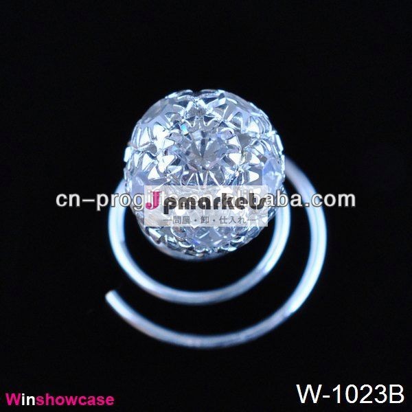 ラインストーンボールの毛のw-1023b紫色のピンの結婚式の花のヘアピン問屋・仕入れ・卸・卸売り