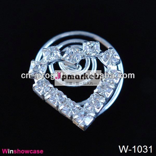 W-1031ハートラインストーン結婚式の毛巻き毛のための髪飾り問屋・仕入れ・卸・卸売り