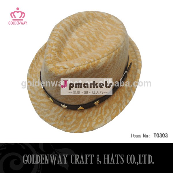 ウールは帽子空白卸売短いつばのフェドーラ帽子を感じた問屋・仕入れ・卸・卸売り