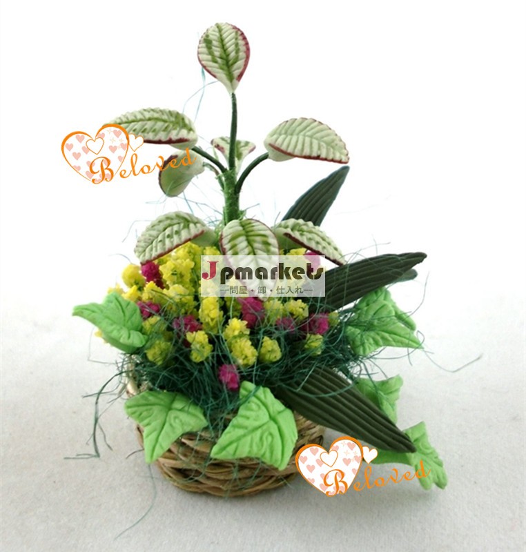 ドールハウスミニチュアフルガーデンアクセサリーの花や植物のバスケット問屋・仕入れ・卸・卸売り