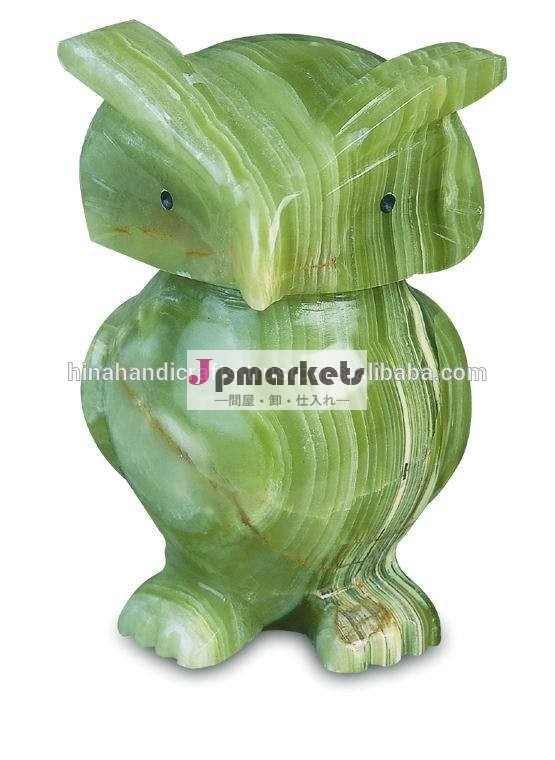 グリーンオニキスフクロウの彫刻問屋・仕入れ・卸・卸売り