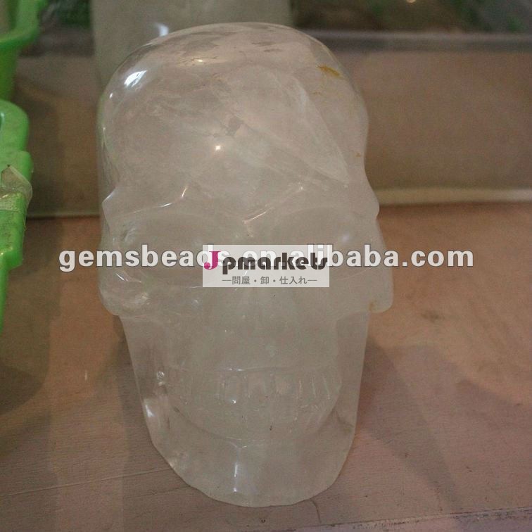 自然で明確な水晶石水晶のマヤの頭骨の彫刻問屋・仕入れ・卸・卸売り