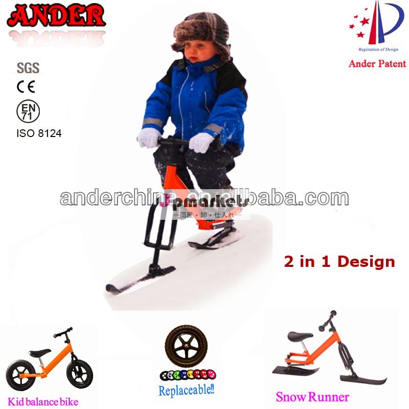 スキースノースクーター2イン1/雪自転車子供のためのceによって承認された、 en71、 iso8124、 sgs、 cpsia、 astmf963-11問屋・仕入れ・卸・卸売り