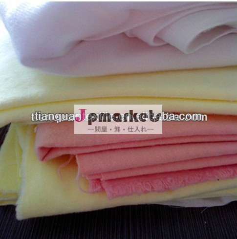 綿100％ピンク黄赤のファブリック起毛両面綿ネルメーカー中国問屋・仕入れ・卸・卸売り