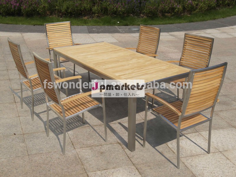チーク材の家具wf-t3011-200テーブルと椅子付き問屋・仕入れ・卸・卸売り