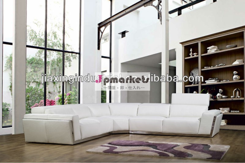 高品質のリビングルームの革のソファと調節可能なヘッドレストjx- a526#/jx-a526レザーコーナーソファ問屋・仕入れ・卸・卸売り
