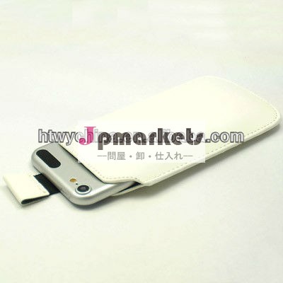 Apple iPodの接触5 5GEN第5のための白革の袋の袖の皮袋カバー場合問屋・仕入れ・卸・卸売り