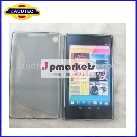 新製品sライン用tpuのゲルの場合新しいケースグーグルネクサス72nd100％完璧にフィット-- laudtec問屋・仕入れ・卸・卸売り