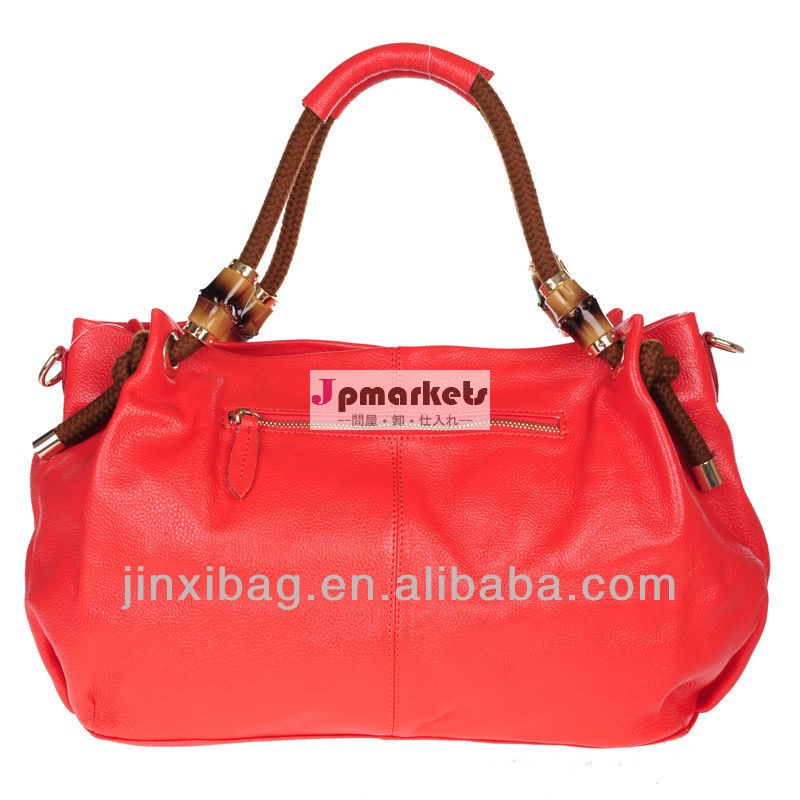 熱く赤い実質の革贅沢なハンドバッグの女性は袋に入れる問屋・仕入れ・卸・卸売り
