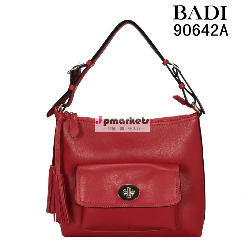 夏バッグ2015赤い革のハンドバッグの女性のバッグ革財布ハンドバッグ写真問屋・仕入れ・卸・卸売り