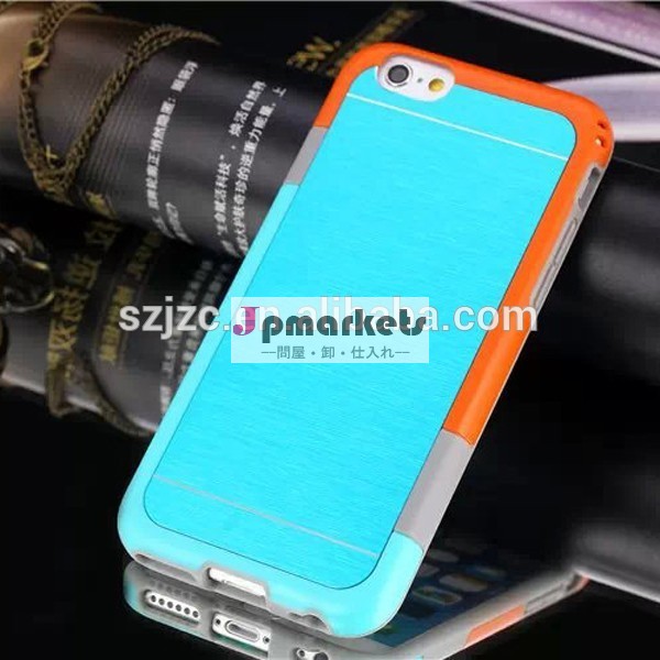 売れ筋hightの質の高い製品の携帯電話ケース用バンパーiphone6付きデュアルカラー、 tpu+aluminum6ケースiphone用問屋・仕入れ・卸・卸売り