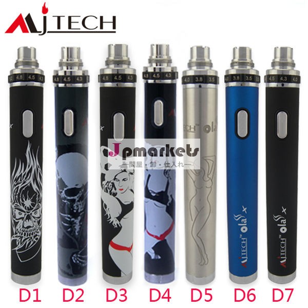 電子タバコx2014年mjtecholabbtankt1セクシーな電子タバコのバッテリー電圧制御1300/1600mah3.3-5.5vトップツイスト問屋・仕入れ・卸・卸売り