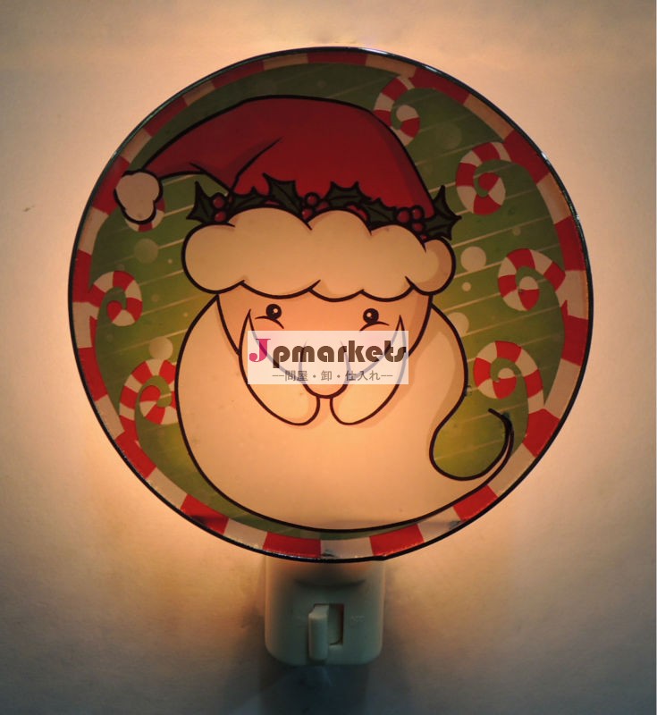 #cynlsd- c12002hot販売サンタクロースクリスマスの家の装飾ガラスの夜のライト問屋・仕入れ・卸・卸売り