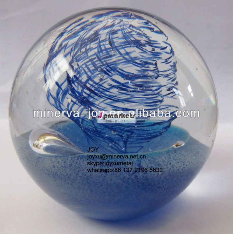 ブルーレインボーガラスball/海固体ガラスshpere/ビー玉/ハンドメイドの技術のガラス問屋・仕入れ・卸・卸売り