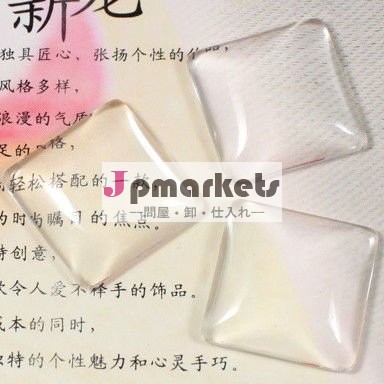 25X25mmの明確なガラスカボション風ガラスは皿の吊り下げ式カバーを半球形に作る問屋・仕入れ・卸・卸売り